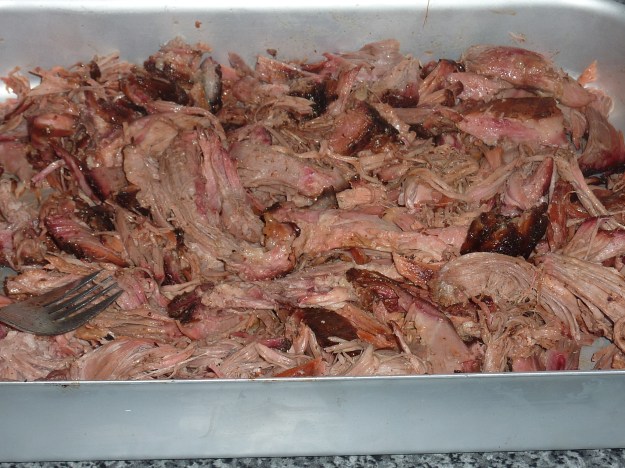 Pulled Pork waiting to be served up yo our customers.