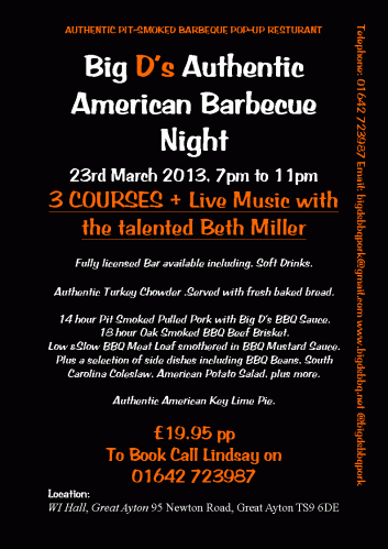 Big Ds Pop up Resteraunt - Black